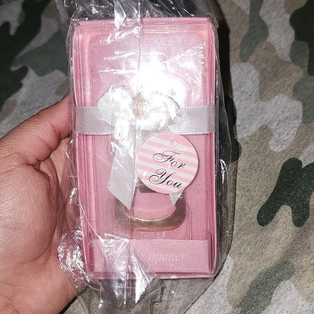 Pink and Gold Bottle Opener